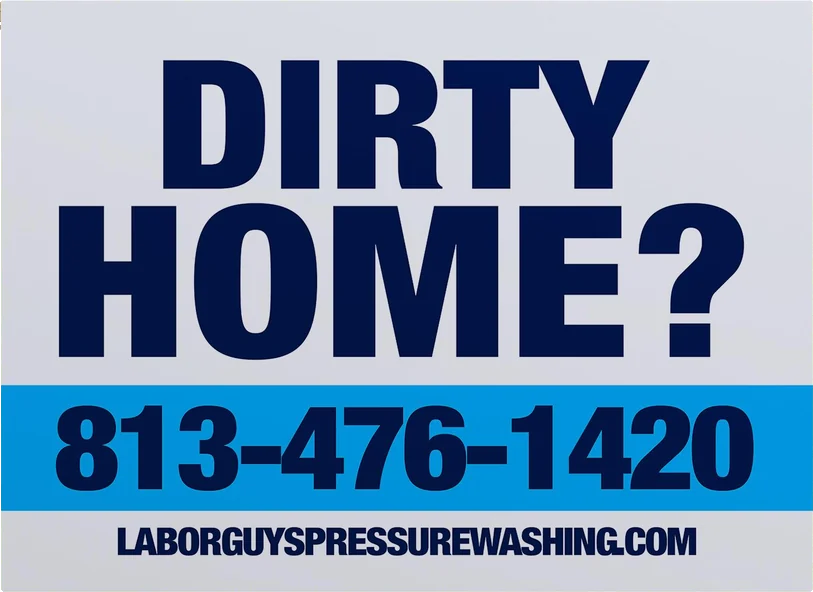 Pressure washing yard sign design