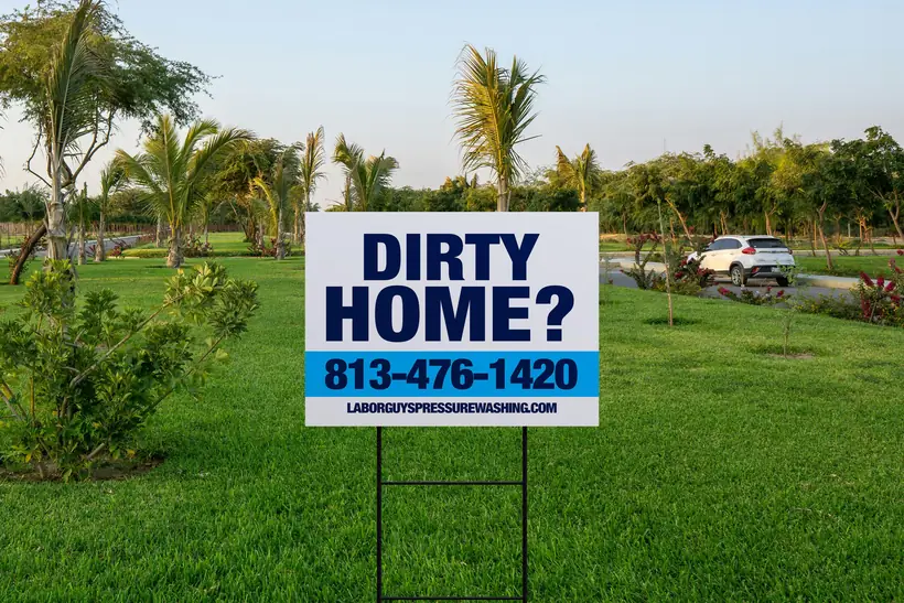 Pressure Washing yard sign design by The MC System