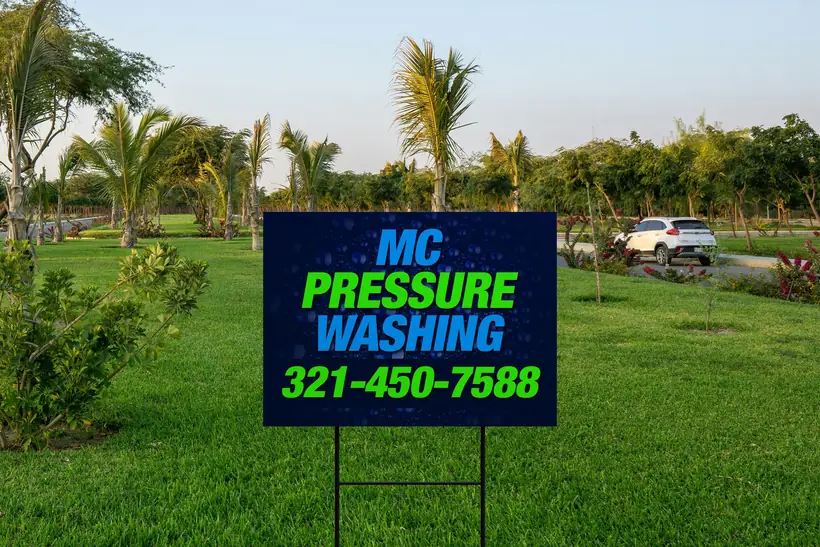 MC Pressure Washing yard sign design by The MC System