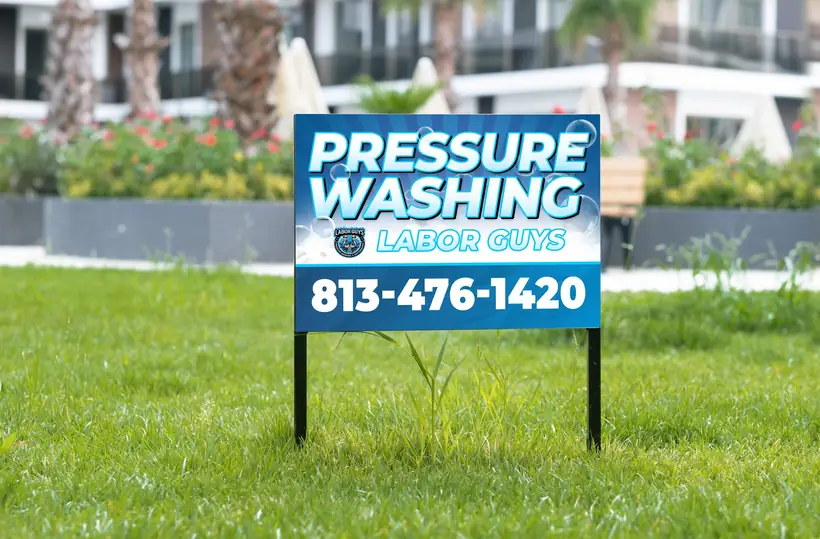 Pressure Washing yard sign design by The MC System