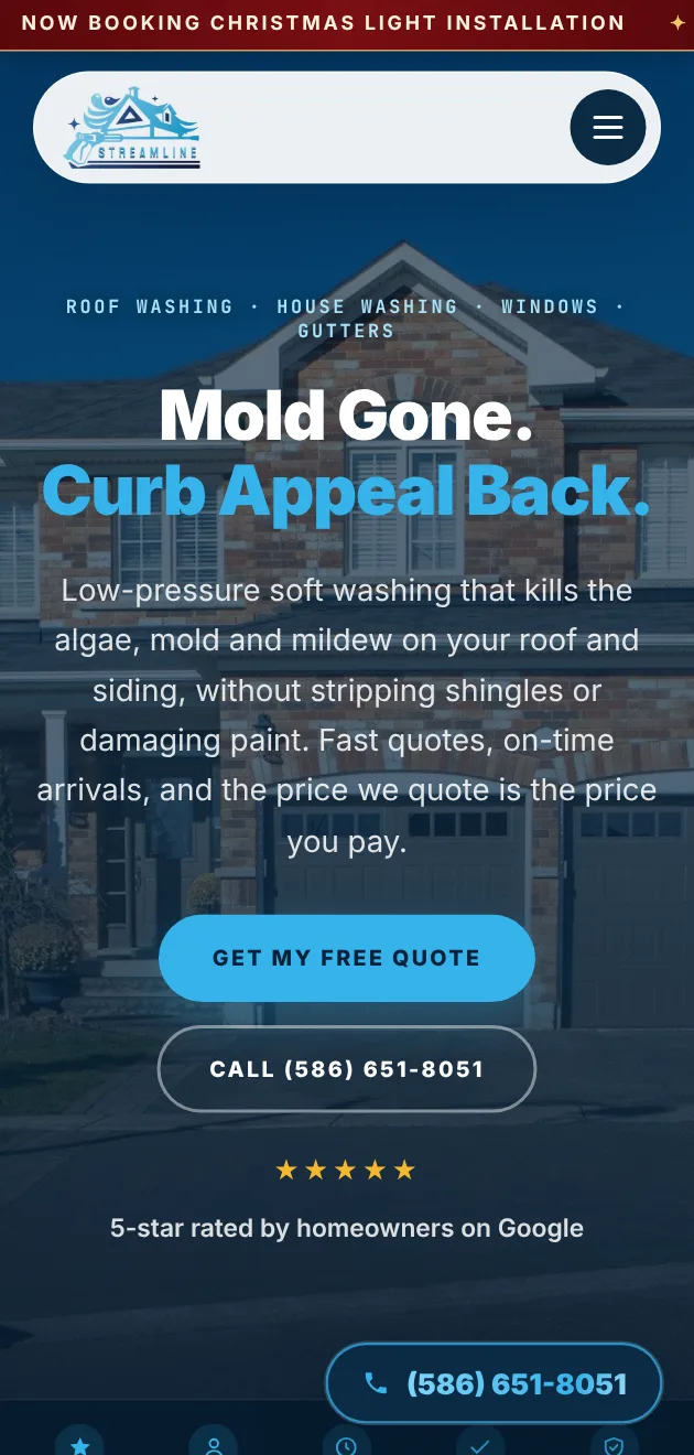 Streamline Exterior on mobile