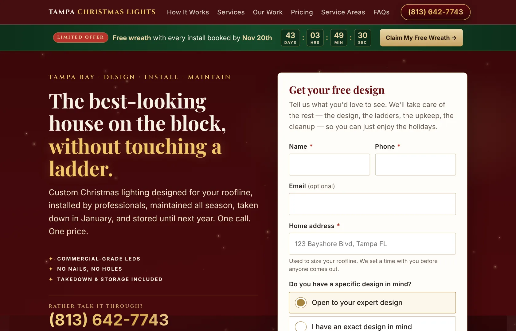 Tampa Christmas Lights website